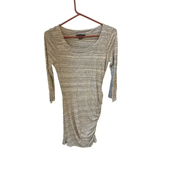 Banana Republic Gray Stretch Side Ruched Dress Sz. Small - Picture 2 of 5